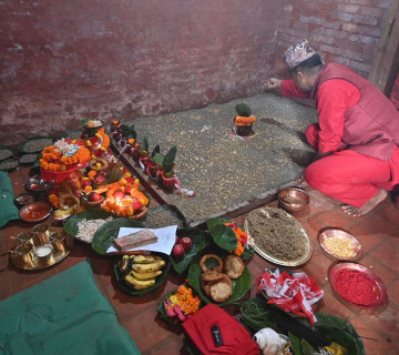 हनुमानढोकाको दसैँ घरमा यसरी राखियो जमरा (तस्वीरहरू)